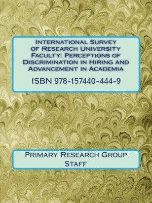cover image of Perceptions of Discrimination in Hiring and Advancement in Academia